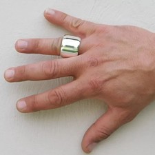 Wedding Band For Women Extra thick Band Solid 925 Sterling Silver Statement Ring