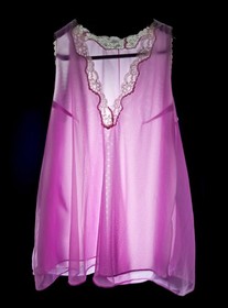 RARE Vintage 60s IMPORT Canadian BABYDOLL Top Sheer PINK Chiffon Lingerie ~ S-L