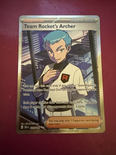 Team Rocket's Archer 223/182 Full Art NM/M Destined Rivals Pokemon Card