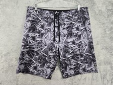 Hurley Swim Trunks Men's 40x9 Hawaiian Floral All Over Print Beach Drawstring