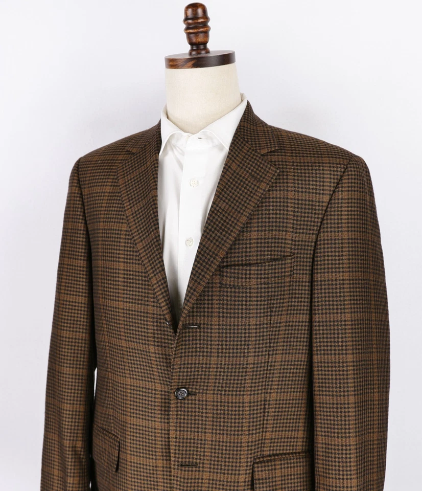 Loro Piana John W Nordstrom 100% Cashmere Sport Coat 40R Brown Black Houndstooth - Image 4 of 4