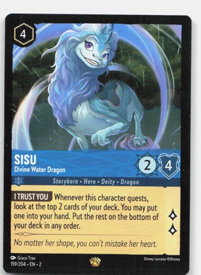 #ad Disney Sisu Divine Water Dragon Legendary Rise of the Floodborn 159 204 NM $2.99