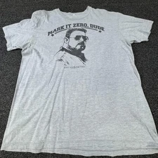 Big Lebowski Shirt Mens Extra Large Gray Mark It Zero Dude Movie Tee Bowling