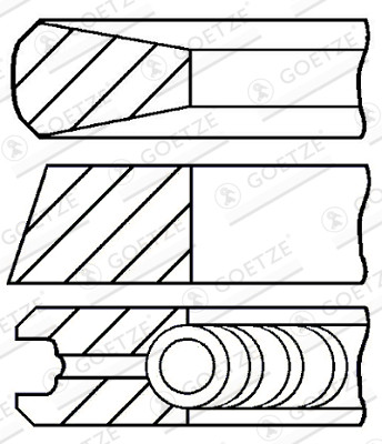 GOETZE ENGINE 08-136500-30 Kolbenringsatz für GÜLERYÜZ,LIAZ BUS,MAN,MARBUS,NEOPL