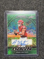 2025 Leaf Football Nation John Mateer A New Dawn Auto Lava Green #/5