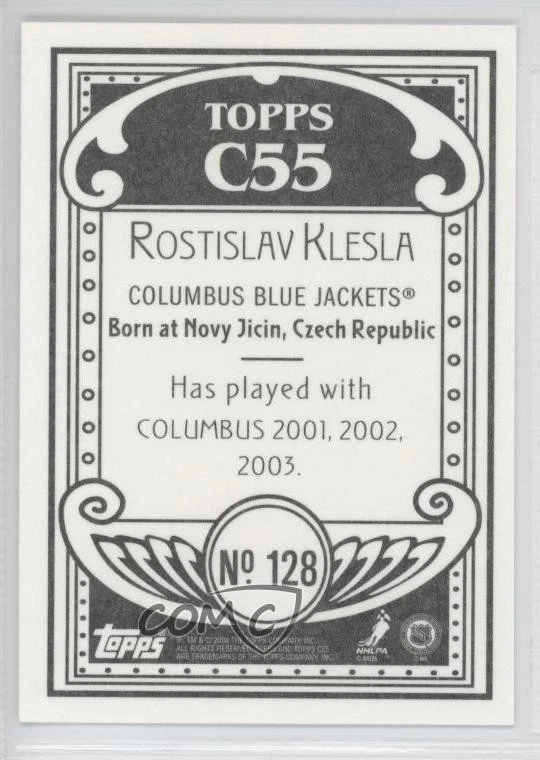 2003-04 Topps C55 Rostislav Klesla #128 - Image 2 of 2