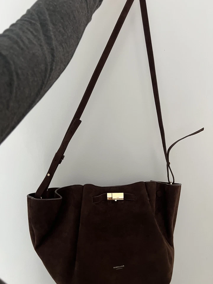 Damen Suede Tasche braun - Bild 3 von 3