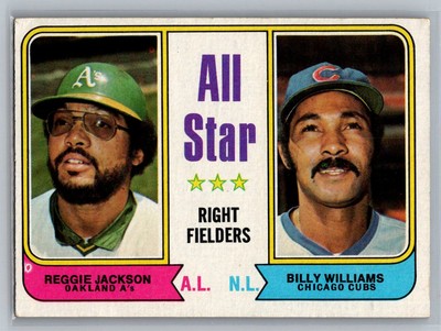 1974 Topps #338 All-Star Right Fielders (Reggie Jackson / Billy Williams)