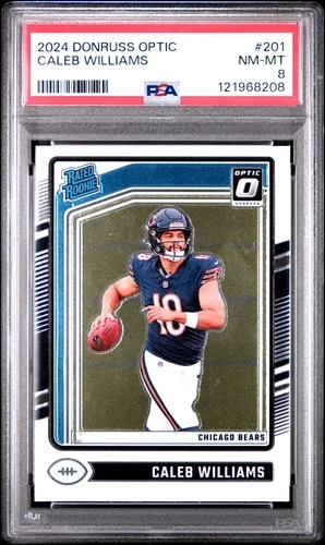 2024 Panini Donruss Optic #201 Caleb Williams PSA 8 Chicago Bears Rookie RC