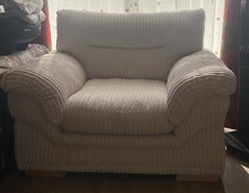 DFS Claude Armchair Brand New Cream Chenille Fabric