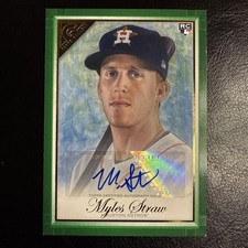 2019 Topps Gallery Green Myles Straw ROOKIE Auto 41/99 K