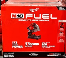 Milwaukee 2990-21HD M18 FUEL 14" Abrasive Chop Saw Kit