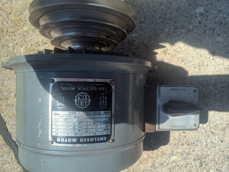 Bridgeport Milling Machine REPLACEMENT MOTOR, 1HP 3PH Milling Machine Motor.