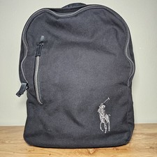 Polo Ralph Lauren Backpack Black Silver Embro...