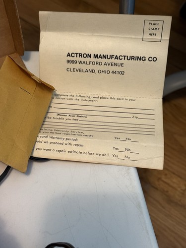 VTG Actron 615 Engine Analyzer & Electrical System Testing W/ Box - Bild 5 von 8
