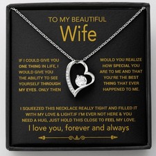 To My Wife Necklace, Christmas Gifts For Women, Anniversary Gift For Wife