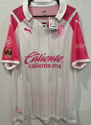 NWT Chivas Guadalajara Puma Mexico Authentic Player Version Pink Jersey Size XL