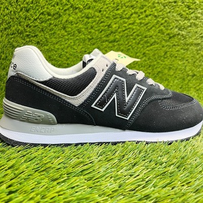 New Balance 574 Mens Size 8 Black Gray Athletic Running Walking Shoes Sneakers