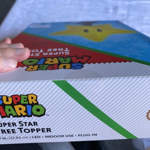 Nintendo Super Mario 9" Super Star Light Up LED Plug In Christmas Tree Topper - Bild 9 von 11