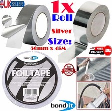 1x Aluminium Foil Tape Self Adhesive Heat Resistant Insulation Silver 50mm x 45m 0.16 per metre