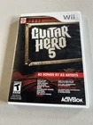 Guitar Hero 5 Nintendo Wii Plays Great