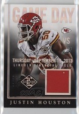 2014 Panini Limited Game Day Materials Prime 11/25 Justin Houston #38 3b8
