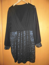 Schickes Kleid Grösse 46/48 schwat glitzernd