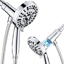 Magnetic High Pressure Handheld Shower Head with 10-Modes, Built-in 2 Power Wash