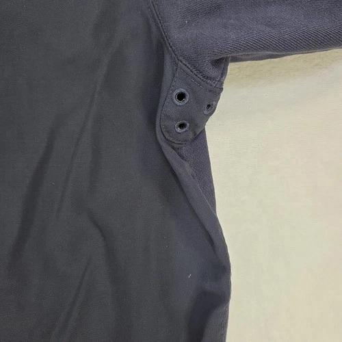 Acne Studios Denzel Bomber Jacket Mens XL Navy Blue Full Zip Drawstring Stained image 11