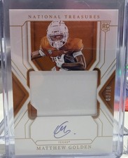 2025 Panini National Treasures Collegiate Matthew Golden /10 RPA Texas Packers