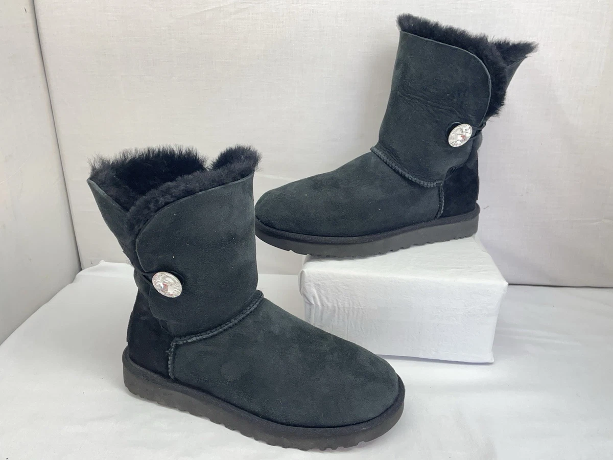 UGG Australia Bailey Button Bling Black Boots for Women for sale