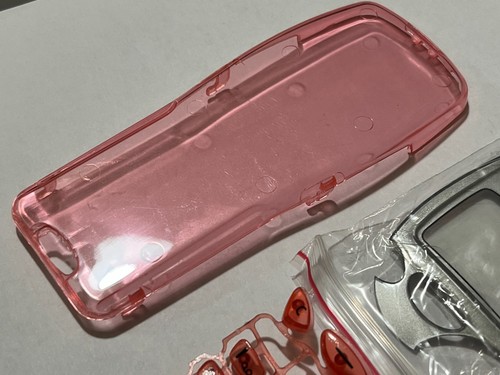 Nokia 3210 Housing Cover Pink Clear Color - Transparent with Buttons - Picture 10 of 17