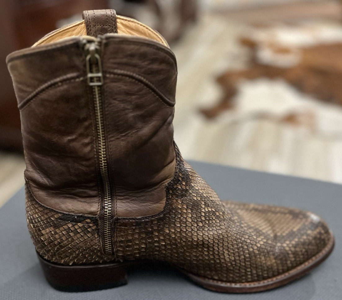 Tecovas "The Jack" Python Snakeskin Zip Boots Men… - image 6