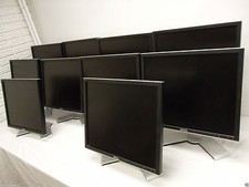 LOT-10 Dell 19" UltraSharp LCD Monitor w/4-Port USB Hub VGA DVI 1908FP 1907FP