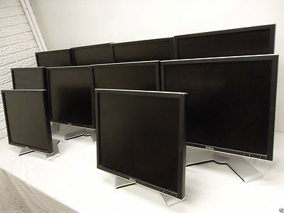 LOT-10 Dell 19'' UltraSharp LCD Monitor w/4-Port USB Hub VGA DVI 1908FP 1907FP