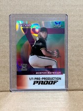 Boston Bateman 2024 Leaf Vivid Baseball 1/1 Pre Production Proof