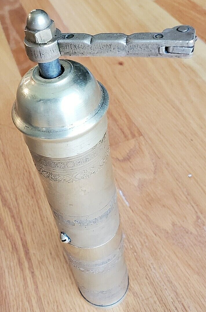 Vintage Brass The Frugal Gourmet Atlas Pepper Mill Spice Grinder Made