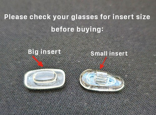 ๐ 2 Pair:14mm Push-On Snap-In Nose Pads for EyeGlasses Sunglasses Nike Flexon - Picture 2 of 14
