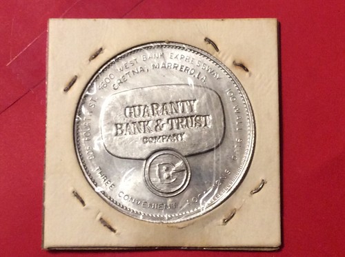 1971 Guaranty Bank & Trust Co. Advertising Doubloon/Coin-20 Years Of Service-MIP - Picture 1 of 2