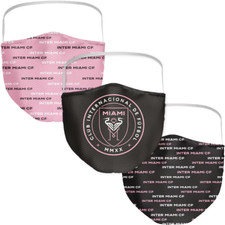 Inter Miami CF Soccer Team Face Mask 3-Pack   Official Team Logo Design