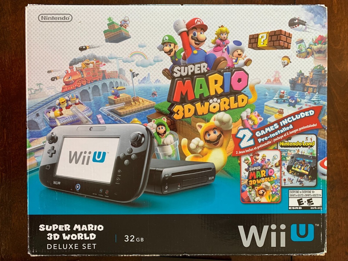 Ｗii U 本体ベーシックセット＋スーパーマリオ 3Dワールド Nintendo Wii U Super Mario 3D World Deluxe Set Gloss Black 32GB