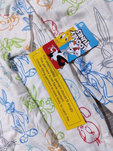 Looney Tunes Pajamas 5T Toddler Boys Girls Bugs Bunny Tweety PJs Snug Fit - Picture 3 of 5