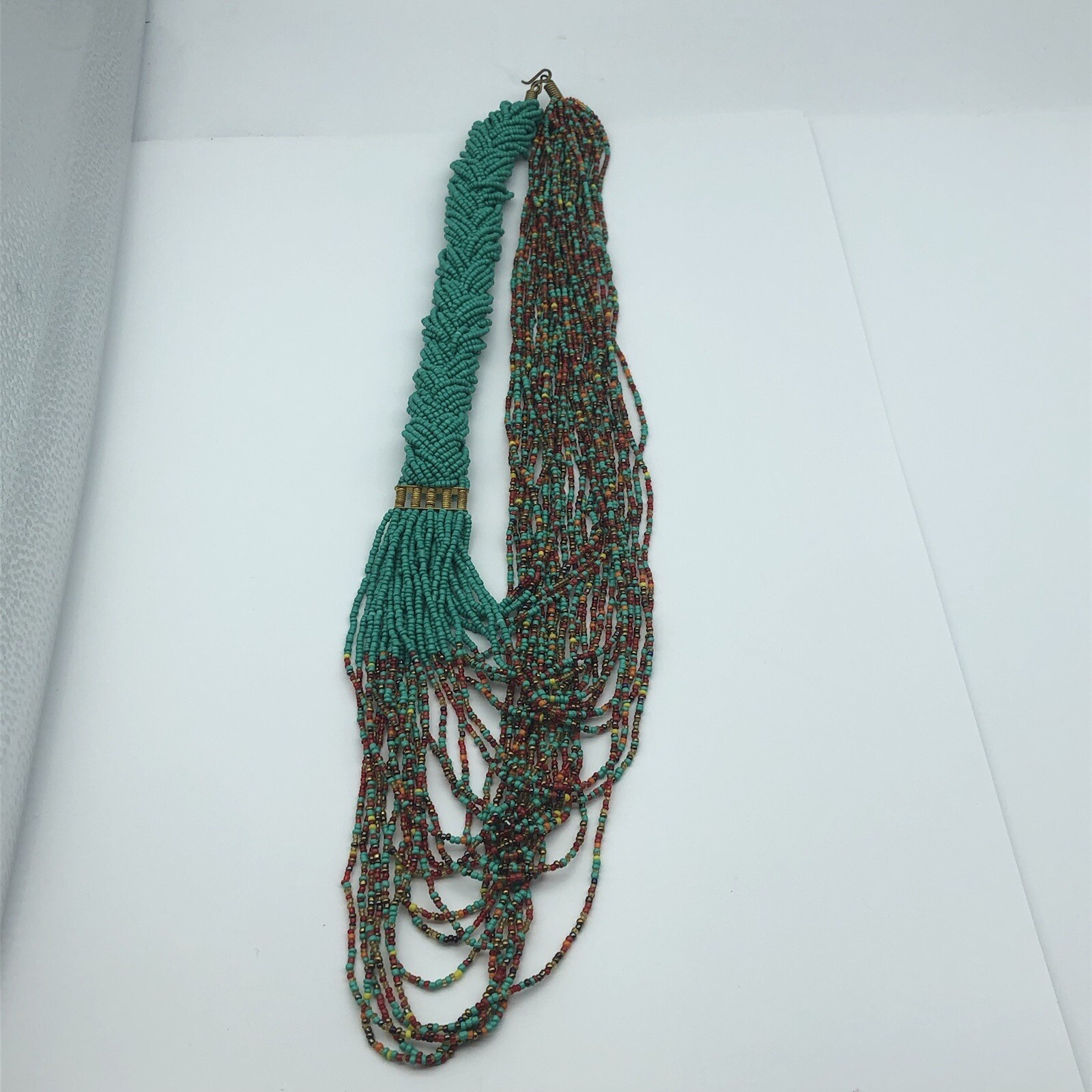 Beautiful bold statement necklace Micro beaded mu… - image 1