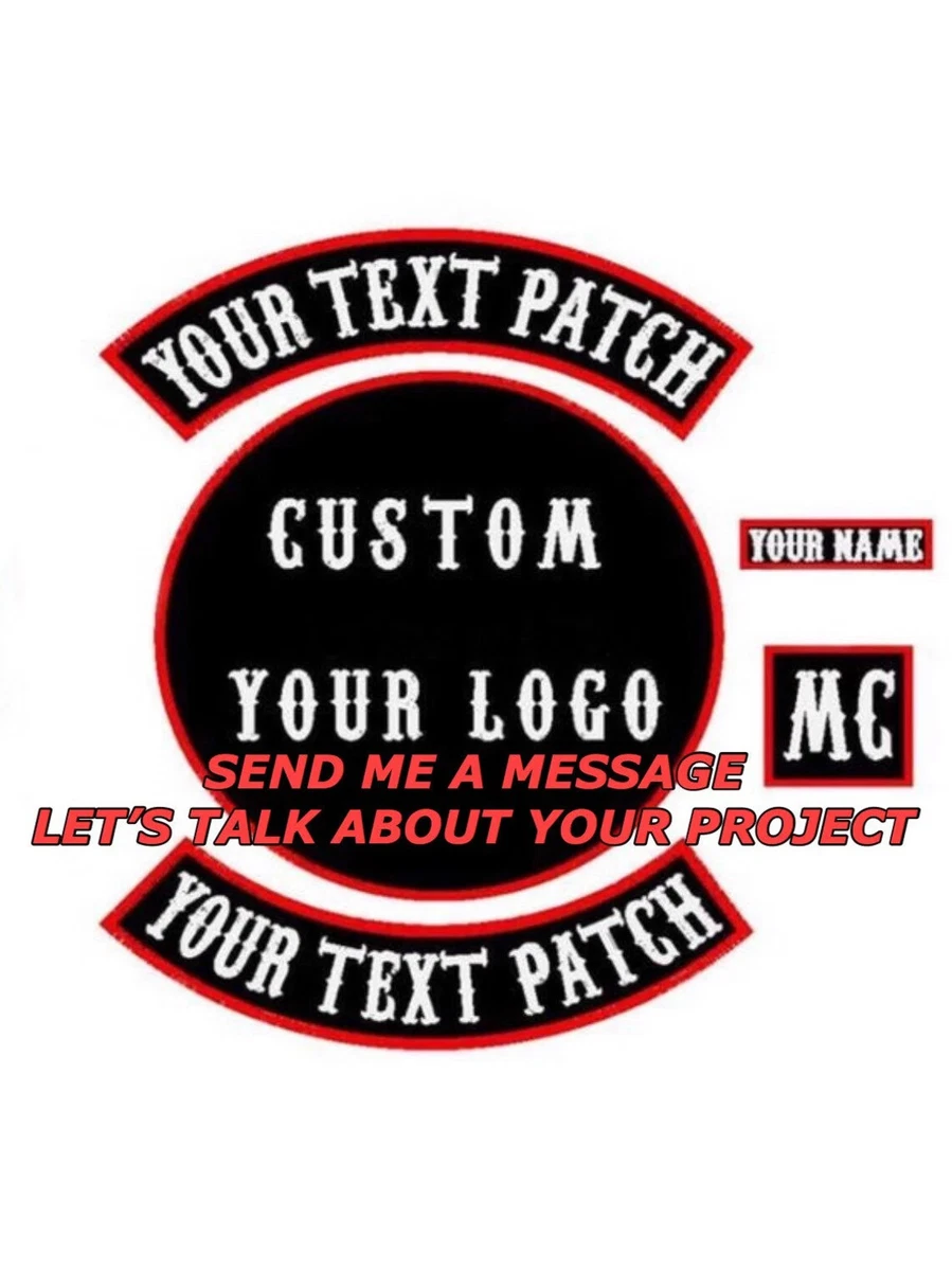 Custom patch for Bikers, any size, Motors club jacket, Large patch, Back  patch