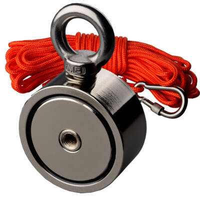 Double sided Fishing Magnet Set 80KG*2 N52 Neodymium Metal Treasure Hunting