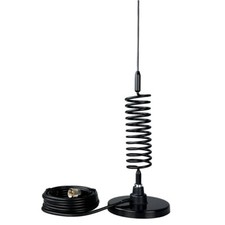 CB Radio Antenna Mag Mount Kit - Black Stinger Springer CB Aerial Magnetic Mount