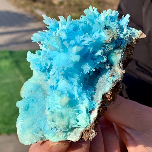 201G Natural blue texture stone crystal,Heteropolar of Chinese blue aragonite - Picture 10 of 20