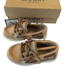 Sperry Songfish Jr Boat Shoe Girls Size 6M Casual Brown Memory Foam Slip On