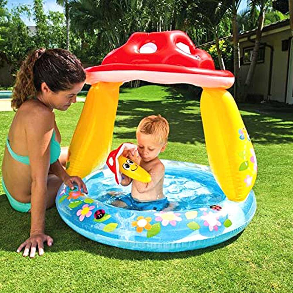 baby paddling pool with sunshade
