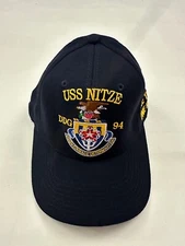 The Corps USS Nitze DDG 94 Logo Blue Fitted Baseball Cap Hat Size L/XL